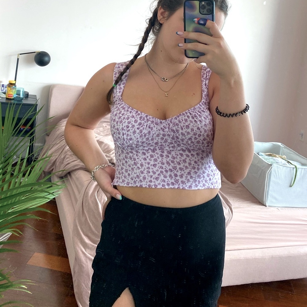 Floral Print Crop Top
